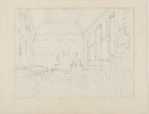 Étude pour la Grande Salle, Banque d