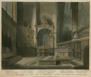 Vue ouest de la chapelle Saint-Edmond, abbaye de Westminster, Londres - Augustus Charles Pugin