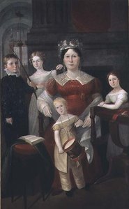 Portrait de Mme John Piper et famille, vers 1826 - Augustus Earle
