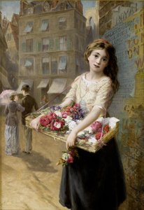 Un vendeur de fleurs dans la rue