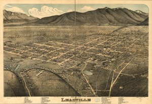 Vue aérienne de Leadville, comté de Lake, Colorado, 1879 - Augustus Koch