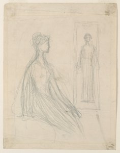 Études pour la plaque de bronze Violet Sargent à l
