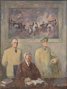 Le Haut Commandement - Panneau de gauche, 1947-1949 - Augustus Vincent Tack