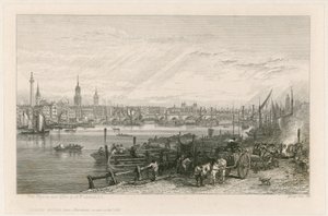 Construction du nouveau pont de Londres, 1826 - Augustus Wall Callcott