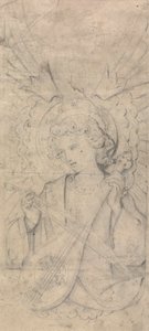 Ange et instrument, peut-être un design pour les intérieurs de St. Mary