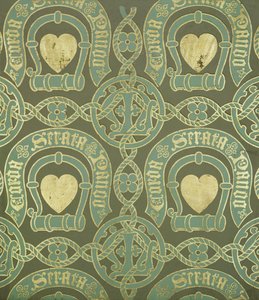 Motif de cœur, design de papier peint ecclésiastique - Augustus Welby Northmore Pugin