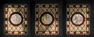 Fenêtres de la bibliothèque avec médaillons néerlandais - Augustus Welby Northmore Pugin