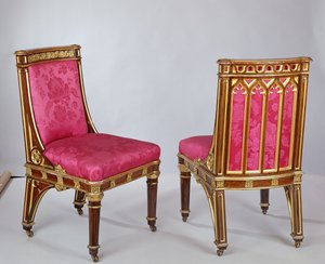 Paire de chaises, fabriquées par Morel et Seddon
