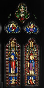 Saint Augustin et Saint Grégoire, fenêtre Est de la chapelle - Augustus Welby Northmore Pugin