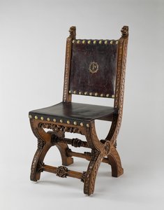 Chaise à cadre en X, fabriquée par John Webb