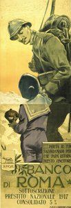 Première Guerre mondiale : affiche de Banco di Romano pour l
