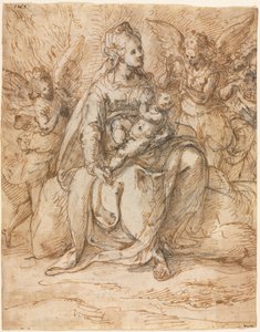 Madone et Enfant avec des Anges