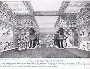 Intérieur du palais de Ninive, illustration de 