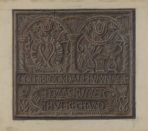Plaque de poêle allemande de Pennsylvanie - Austin L. Davison