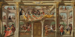Un bal masqué en Bohême, c.1748 - Austrian School