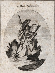 Allégorie du mérite représentée au sommet d