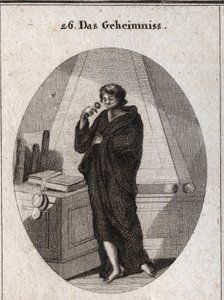Allégorie du secret couvert de noir pour enterrer dans l