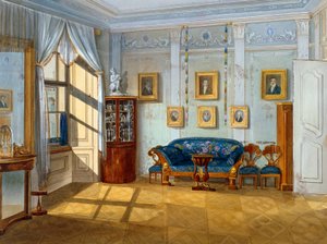 Salon de style Biedermeier, vers 1830 - Austrian School