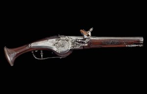 Pistolet carinthien (Ferlach) avec mécanisme à rouet incorporant un système de sécurité automatique interne, vers 1650 - Austrian School