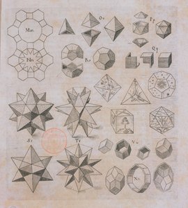 Formes géométriques, de Harmonices Mundi par Johannes Kepler (1571-1630) publié à Linz, 1619 - Austrian School