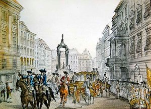 Cortège impérial dans le Graben, Vienne, début du 19e siècle - Austrian School