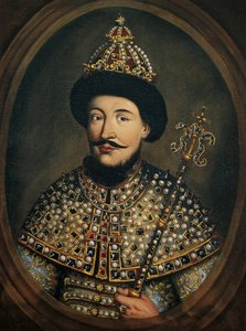 Portrait du tsar Alexis I Mikhailovitch de Russie, dit le tsar très paisible - Austrian School