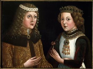 Portrait de Ladislas Posthume, roi de Bohême, de Hongrie et de Croatie, avec sa fiancée Magdalena de Valois