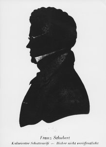 Silhouette de Franz Peter Schubert - Austrian School
