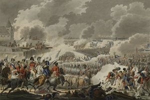 La bataille de Waterloo, 18 juin 1815, publiée par Artaria et Co, vers 1820 (eau-forte en couleur) - Austrian School