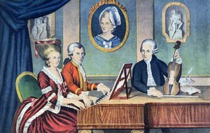 La famille Mozart en 1780-81 - Austrian School