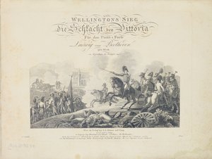 Page de titre de la Victoire de Wellington, Op. 91, publié par S.A. Steiner & Comp., Vienne - Austrian School