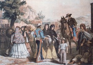 Costumes traditionnels mexicains du milieu du XIXe siècle