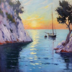 Croisière au coucher du soleil sur la côte