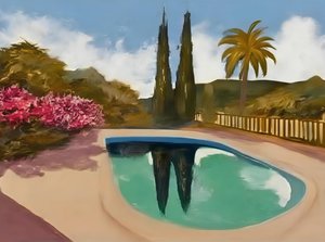 Reflets sur la piscine Cypress