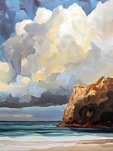 Nuages spectaculaires au bord de la mer - Avanesova Elena