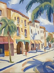 Scène de rue méditerranéenne