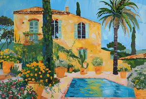 Villa ensoleillée au bord de la Méditerranée