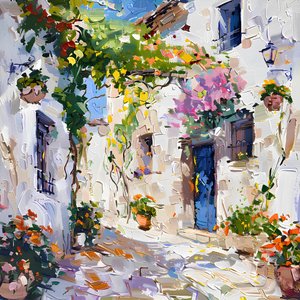 Une rue de village animée
