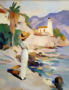 Une femme face à la mer