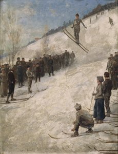 Compétition de ski à Fjelkenbakken, Asker