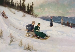 Promenade en traîneau et ski - Axel Hjalmar Ender