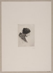 Danois : Tête de femme. Profil à droite - Axel Hou