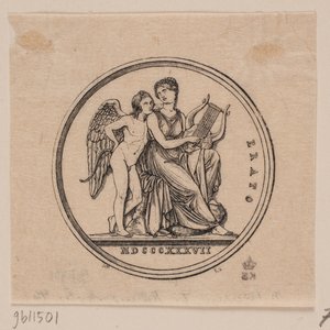 Médaille représentant Erato - Axel Theodor Kittendorff