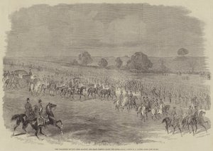 La revue des volontaires, Sa Majesté et son état-major passant en revue les lignes - B. Clayton