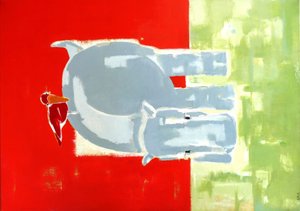 Hippopotame et Oiseau