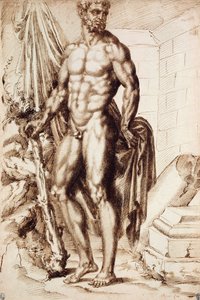 Hercule tourné vers la gauche, s