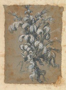 Conception pour une coiffe somptueuse avec des plumes sur un casque, vers 1620-1656