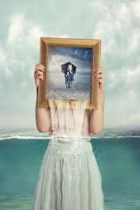 Femme surréaliste : Tempête intérieure