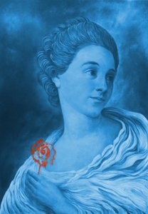 Portrait bleu, rose rouge - Balazs Solti