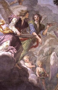 Christ servi par des anges (détail) - Baldassare  Franceschini